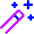 Magic Wand Tip Diagonal Icon from Flex Neon Set