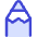 Pencil Tip Vertical Icon from Core Duo Set