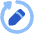 Rewrite Rephrase Pen Arrow Icon from Plump Flat Set