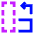 Rotate Content Left Icon from Sharp Neon Set