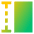 Row Height Icon from Sharp Gradient Set