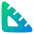 Ruler Angle Square Foot Icon from Plump Gradient Set