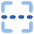 Scan Dashed Line Icon from Core Flat Set