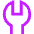 Wrench Head Vertical Icon from Sharp Neon Set
