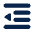 Indent Decrease Fill Icon from Mingcute Fill Set