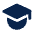 Mortarboard Fill Icon from Mingcute Fill Set