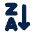 ZA Sort Descending Letters Fill Icon from Mingcute Fill Set