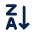 ZA Sort Descending Letters Line Icon from Mingcute Line Set | Free Download as SVG Vector and Transparent PNG | Streamline icons