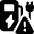 Ev Charger Station Issue Exclamationmark Icon from Ultimate Bold Set