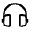 Headphones Round Icon from Solar Linear Set