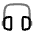 Headphones Square Icon from Solar Line Duotone Set