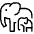 Elephant Mother Icon from Ultimate Light Set | Free Download as SVG Vector and Transparent PNG | Streamline icons