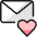 Email Action Heart 1 Icon from Ultimate Colors Set