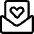 Email Action Heart Icon from Ultimate Regular Set