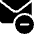 Email Action Subtract Icon from Ultimate Bold Set