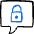Messages Bubble Square Lock Icon from Freehand Duotone - Free Set
