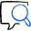 Messages Bubble Square Search Icon from Freehand Duotone - Free Set