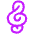 Music Note Trebble Clef Icon from Plump Neon - Free Set