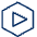 Play Media Video Hexagon Icon from Cyber Line - Free Set