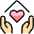 Real Estate Favorite Hands Heart Icon from Ultimate Colors Set | Free Download as SVG Vector and Transparent PNG | Streamline icons