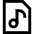 Audio File Icon from Sharp Line Set