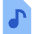 Audio File Icon from Sharp Flat Set