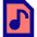 Audio File Icon from Sharp Pop Set