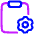 Clipboard Preferences Gear Icon from Plump Neon Set