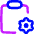 Clipboard Preferences Gear Icon from Flex Neon Set