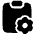 Clipboard Preferences Gear Icon from Plump Solid Set