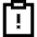 Clipboard Task Alert Icon from Sharp Line Set