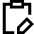 Clipboard Task Note Edit Icon from Sharp Line Set