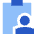 Clipboard Task Person In Charge Icon from Sharp Flat Set
