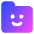 Cute Folder Emoji Happy Icon from Core Gradient Set