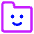Cute Folder Emoji Happy Icon from Core Neon Set