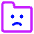 Cute Folder Emoji Sad Icon from Core Neon Set