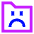 Cute Folder Emoji Sad Icon from Sharp Neon Set