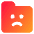 Cute Folder Emoji Sad Icon from Core Gradient Set