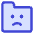 Cute Folder Emoji Sad Icon from Core Duo Set