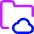 Document Folder Cloud Online Backup Icon from Core Neon Set
