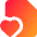 File Favorite Heart Icon from Core Gradient Set