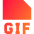 File Gif Icon from Sharp Gradient Set