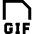 File Gif Icon from Sharp Line Set
