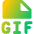 File Gif Icon from Core Gradient Set