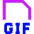 File Gif Icon from Sharp Neon Set