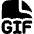 File Gif Icon from Flex Solid Set