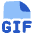 File Gif Icon from Plump Flat Set