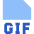 File Gif Icon from Sharp Flat Set