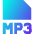 File Mp3 Icon from Sharp Gradient Set