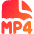 File Mp4 Icon from Flex Gradient Set